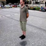 actual non photoshopped picture of levitating man on public street