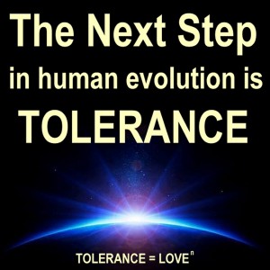 The next step in human evolution is tolerance love nth degree